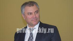 Вячеслав Володин проведет встречу с депутатами из восьми районов Саратовской области